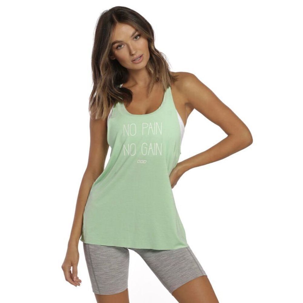 LORNA Jane ‘Easy To Wear’ Active Run Tank in Mint Sorbet Marl Size Medium